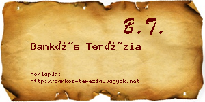 Bankós Terézia névjegykártya